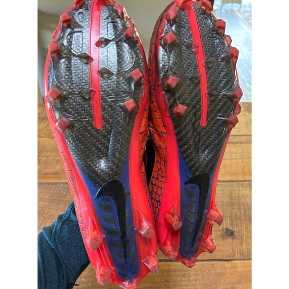Nike‎ Vapor Untouchable Pro Football Cleats Orange Blue Snake 880407-408 Size 11 - Picture 12 of 16